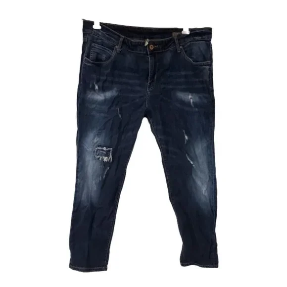 Mango Jeans Mng Womens Lonny Boyfriend Factory Distressed